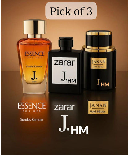 Unisex Long Lasting Fragrance Perfume Set - 3 Pcs of Woody Citrus Essence
