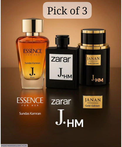 Unisex Long Lasting Fragrance Perfume Set - 3 Pcs of Woody Citrus Essence